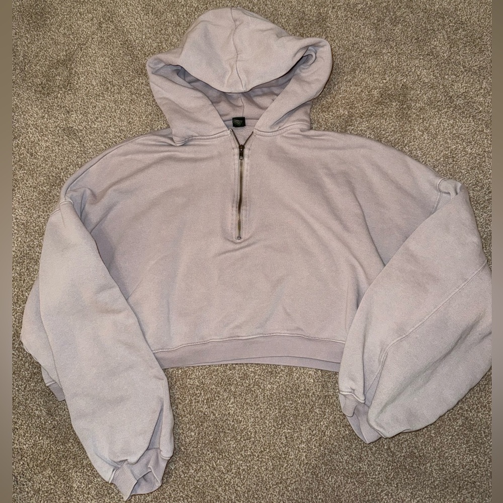 Wild Fable Grey Cropped Hoodie